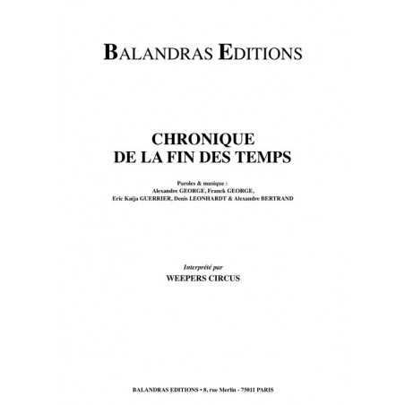 CHRONIQUE DE LA FIN DES TEMPS