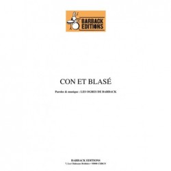 Partition CON ET BLASÉ LES OGRES DE BARBACK