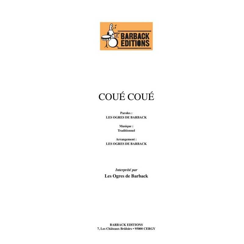 Partition COUÉ COUÉ LES OGRES DE BARBACK