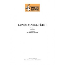 Partition LUNDI MARDI FÊTE LES OGRES DE BARBACK