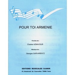Partition POUR TOI ARMÉNIE Charles Aznavour PDF