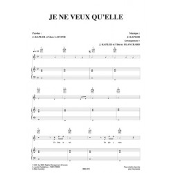 Partition JE NE VEUX QU'ELLE