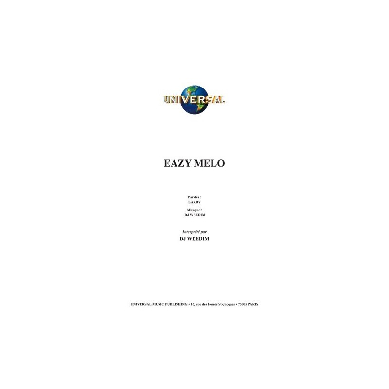 Partition EAZY MELO DJ WEEDIM