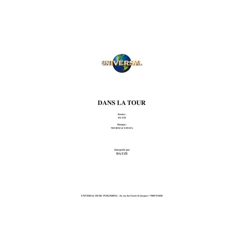 Partition DANS LA TOUR DA UZI