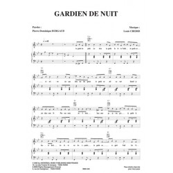 Partition GARDIEN DE NUIT Francis Cabrel