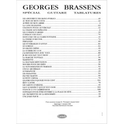 GEORGES BRASSENS SPÉCIAL GUITARE TABLATURES