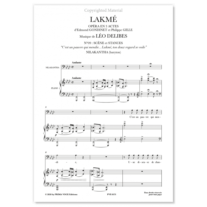 C'EST UN PAUVRE QUI MENDIE LAKMÉ TOUT DOUX REGARD SE VOILE (NILAKANTHA)