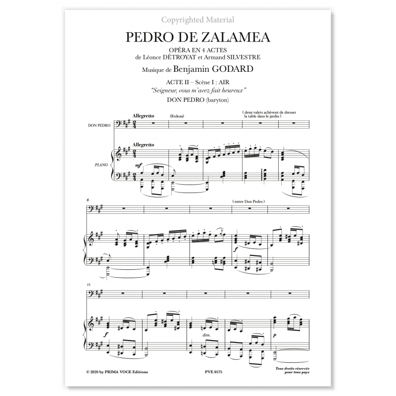 SEIGNEUR VOUS M'AVEZ FAIT HEUREUX (DON PEDRO)