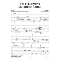 Partition J'AI TELLEMENT DE CHOSES À DIRE Michel Polnareff