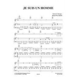 Sheet music JE SUIS UN HOMME Michel Polnareff
