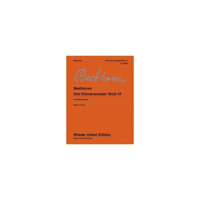 Partition THREE PIANO SONATAS WOO 47