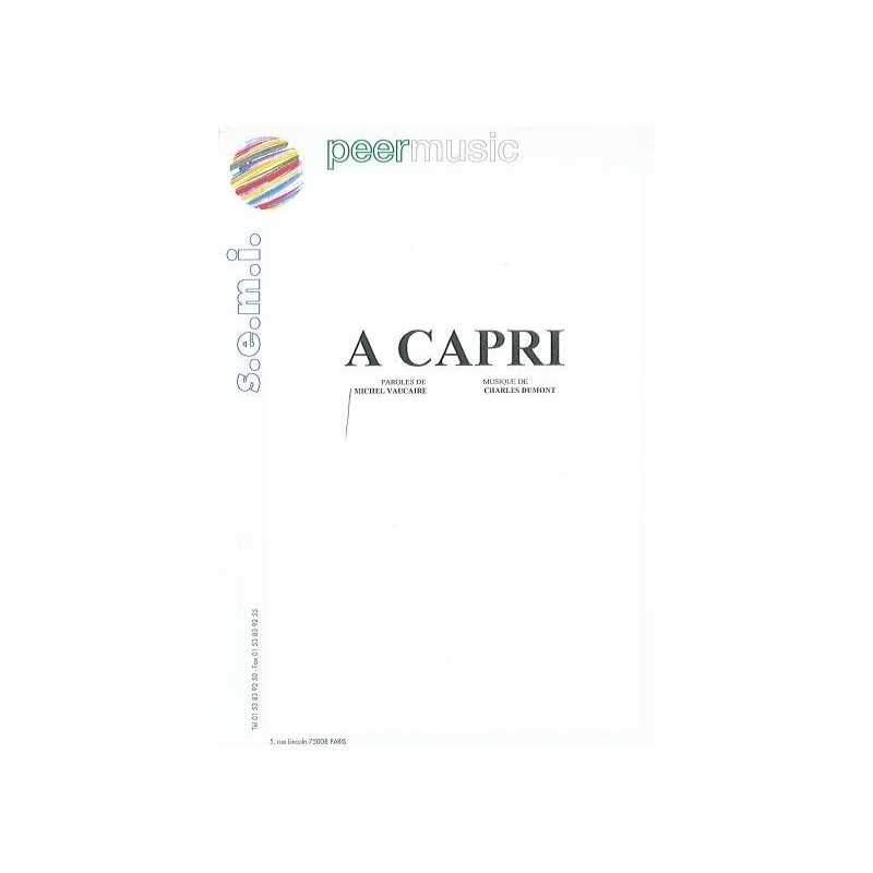 Sheet music A CAPRI Jean-Claude PASCAL