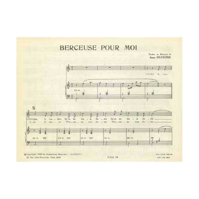 BERCEUSE POUR MOI Sheet music Anne SYLVESTRE
