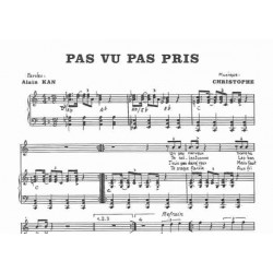 Partition PAS VU PAS PRIS CHRISTOPHE