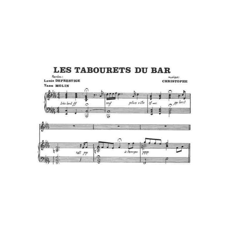 Partition LES TABOURETS DU BAR CHRISTOPHE