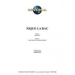 Partition NIQUE LA BAC LORENZO