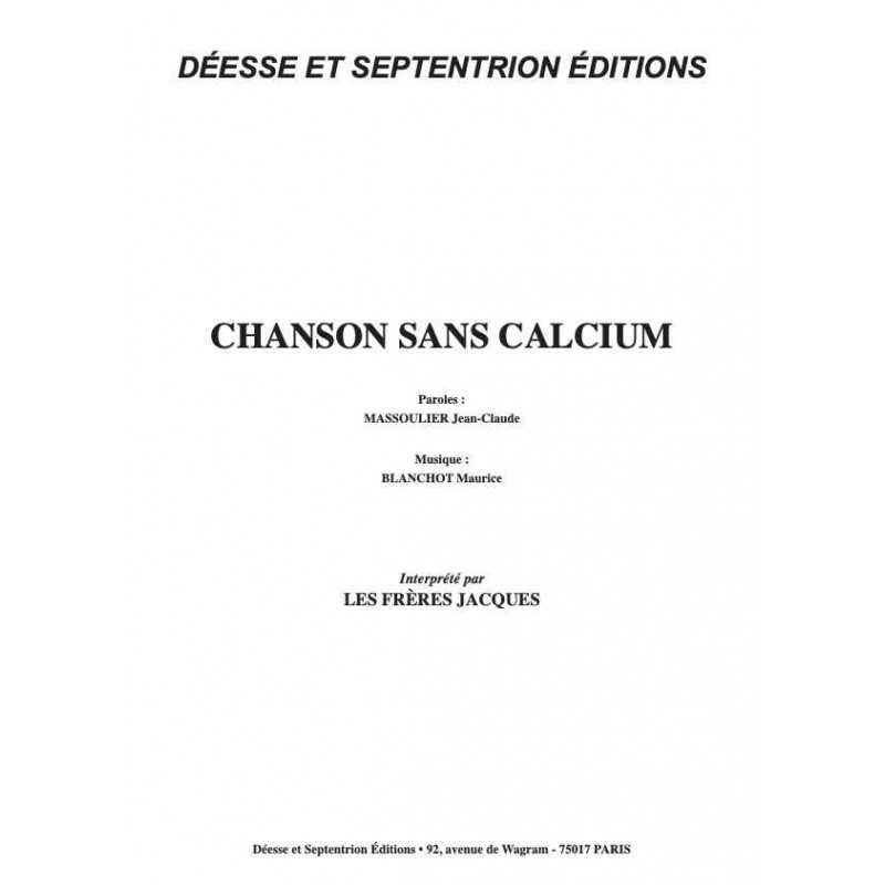 Partition CHANSON SANS CALCIUM Les Frères Jacques pdf