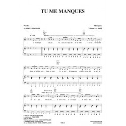 Sheet music TU ME MANQUES VAIMALAMA
