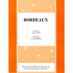 Sheet music BORDEAUX Serge Lama PDF