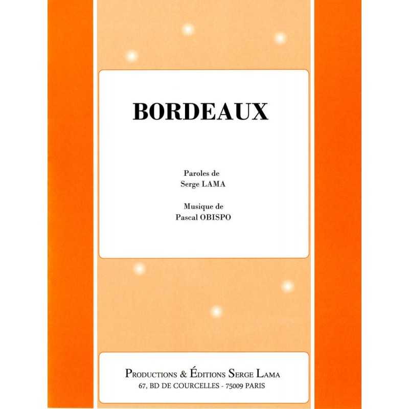 Sheet music BORDEAUX Serge Lama PDF