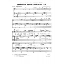 Sheet music COMME SI TU ÉTAIS LÀ Serge Lama pdf