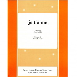 Sheet music JE T'AIME Serge Lama PDF