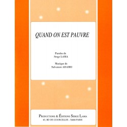 QUAND ON EST PAUVRE