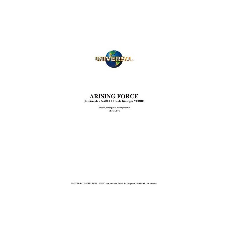 Sheet music ARISING FORCE    ERA