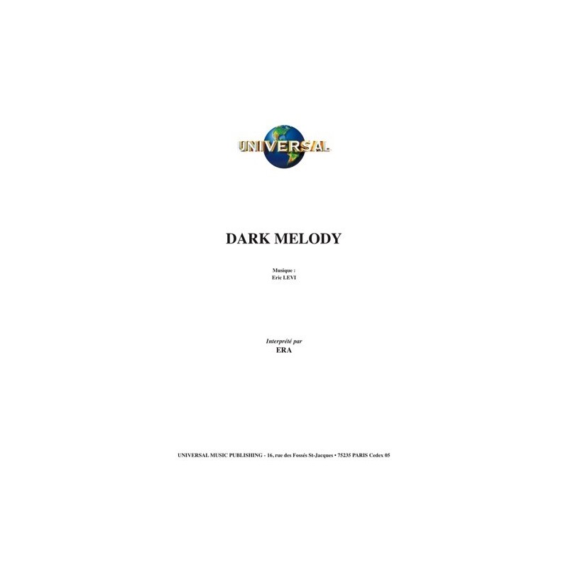 Sheet music DARK MELODY ERA