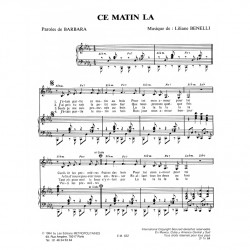 Partition CE MATIN LÀ Barbara