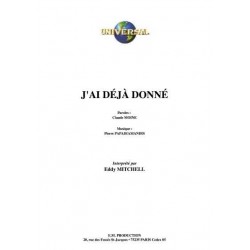 J'AI DÉJÀ DONNÉ