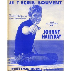Partition JE T'ÉCRIS SOUVENT Johnny HALLYDAY