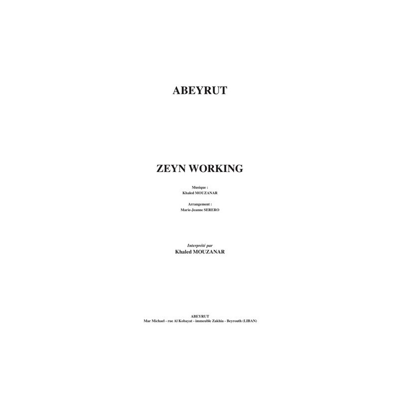 Partition ZEYN WORKING Khaled MOUZANAR