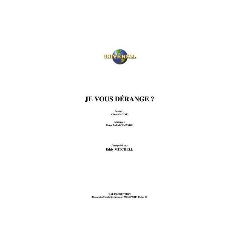 JE VOUS DÉRANGE 