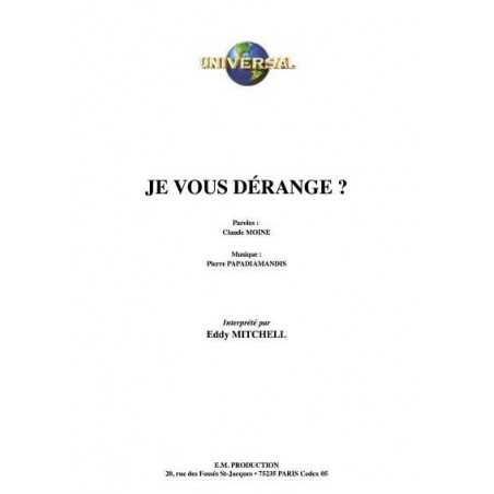 JE VOUS DÉRANGE