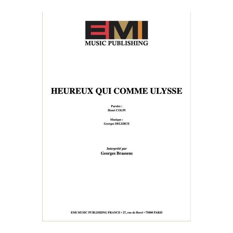 HEUREUX QUI COMME ULYSSE sheet music pdf Brassens