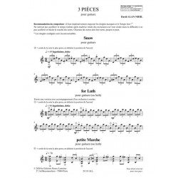 3 PIÈCES POUR GUITARE OU LUTH