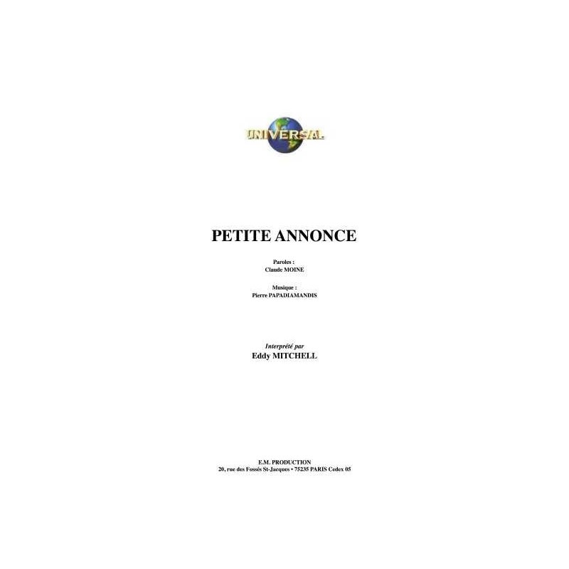 PETITE ANNONCE