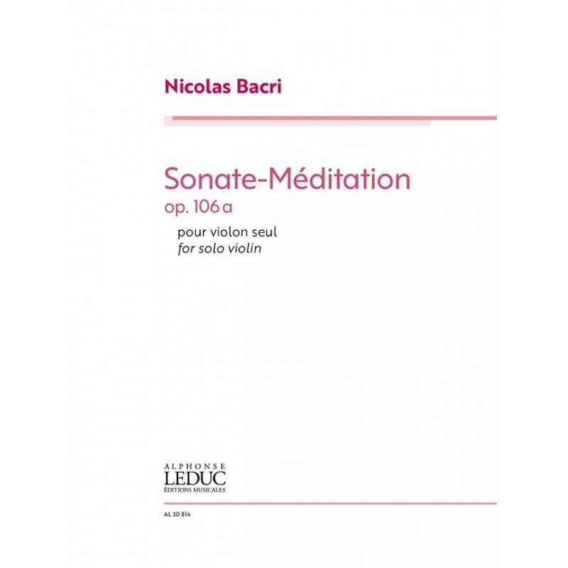 Partition SONATE-MÉDITATION OP.106A