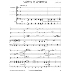 Sheet music CAPRICCIO FOR SAXOPHONES
