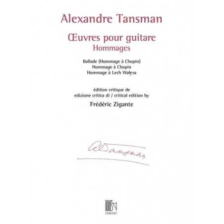 ŒUVRES POUR GUITARE - HOMMAGES
