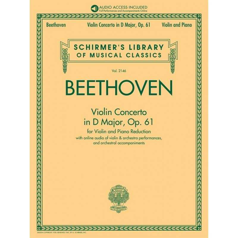 Partition VIOLIN CONCERTO IN D MAJOR OP. 61 Ludwig van Beethoven