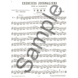 KLOSÉ - EXERCICES JOURNALIERS (CLARINETTE)