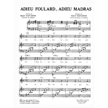 ADIEU FOULARD, ADIEU MADRAS