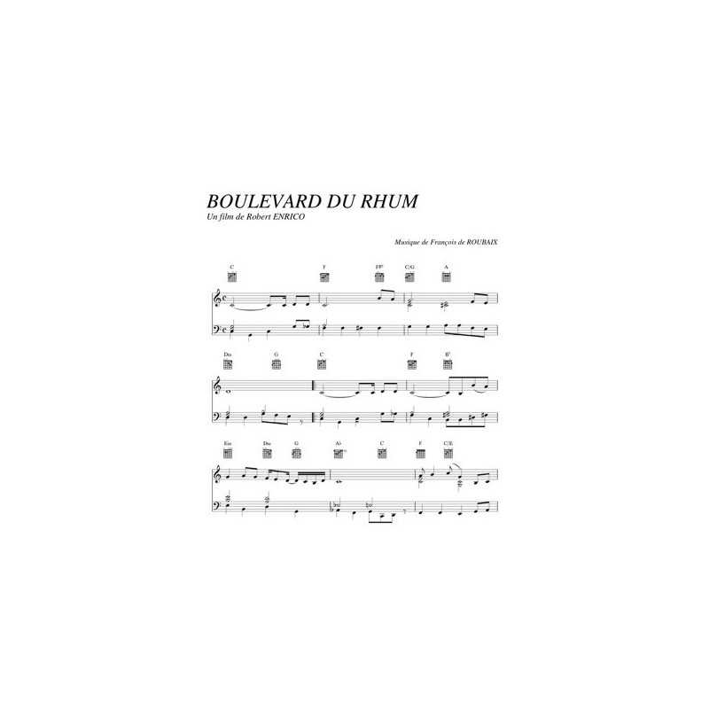 Partition BOULEVARD DU RHUM François de ROUBAIX