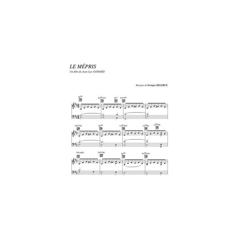 Sheet music LE MÉPRIS Georges Delerue PDF