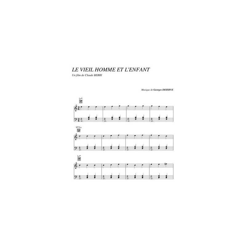 Partition LE VIEIL HOMME ET L'ENFANT Georges Delerue