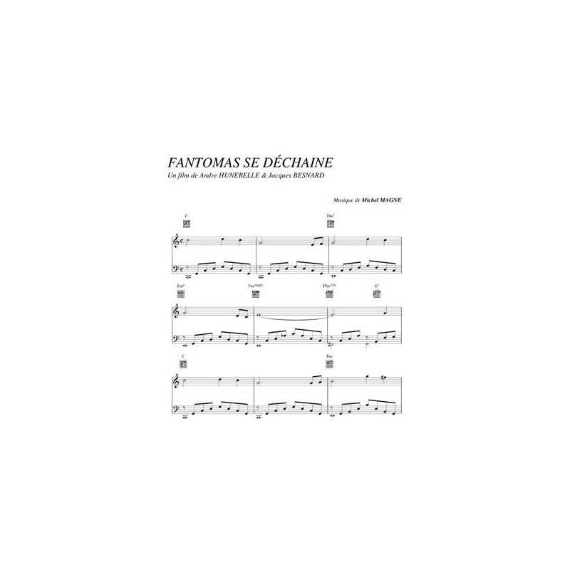 Partition FANTOMAS SE DÉCHAINE Michel Magne
