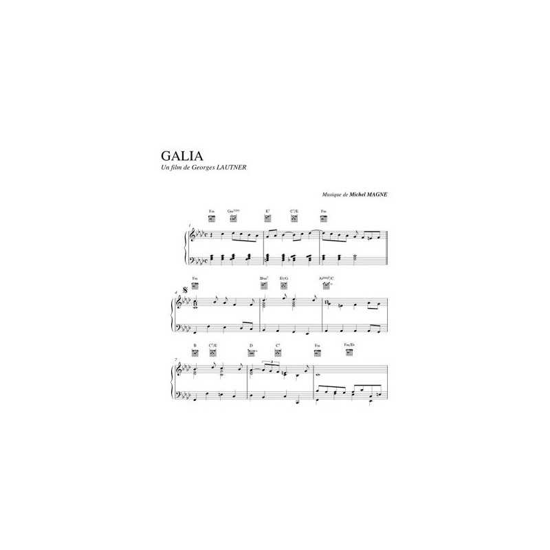 Partition GALIA Michel Magne