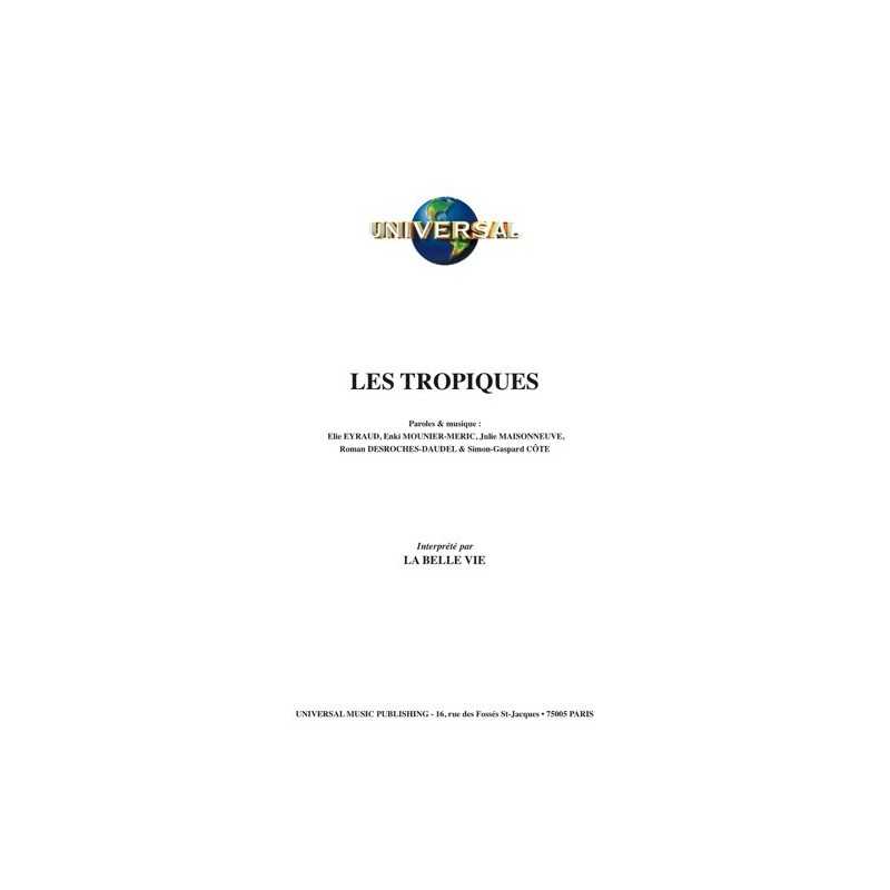 Partition LES TROPIQUES LA BELLE VIE
